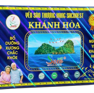 Yến Sào Thượng Hạng Saconest Khánh Hòa Canxi Collagen Hộp quà 6 lọ ( 35% Yến)