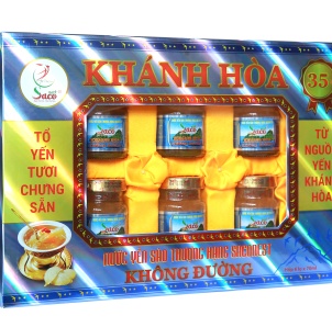 Nước Yến Sào Thượng Hạng Saconest Khánh Hòa Không Đường Hộp quà 6 lọ ( 35% )