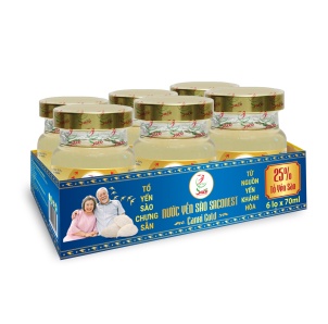 Yến sào cao cấp Saconest Canxi Gold 25% Yến   ( Lốc 6 lọ )