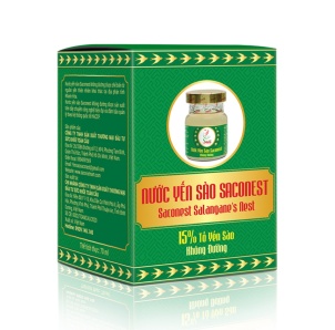 Nước Yến Sào Cao Cấp Saconest Không Đường 15% Yến Sào, Hộp 1 lọ, Lọ 70ml -