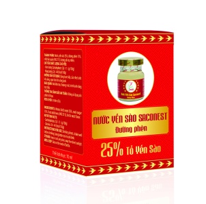 Nước Yến Sào Cao Cấp Saconest Đường Phèn 25% Yến Sào, Hộp 1 lọ - 70ml/lọ