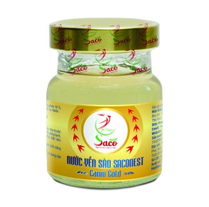 Nước Yến Sào Cao Cấp Saconest Canxi Gold 25% Yến Sào - Hộp 6 lọ , Lọ 70ml