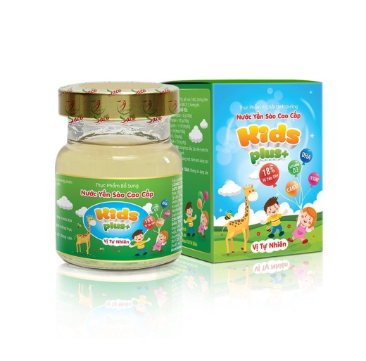 Nước Yến Sào Cao Cấp Saconest Kid's Plus 18% Yến Sào  lọ 70ml - Vị Tự Nhiên